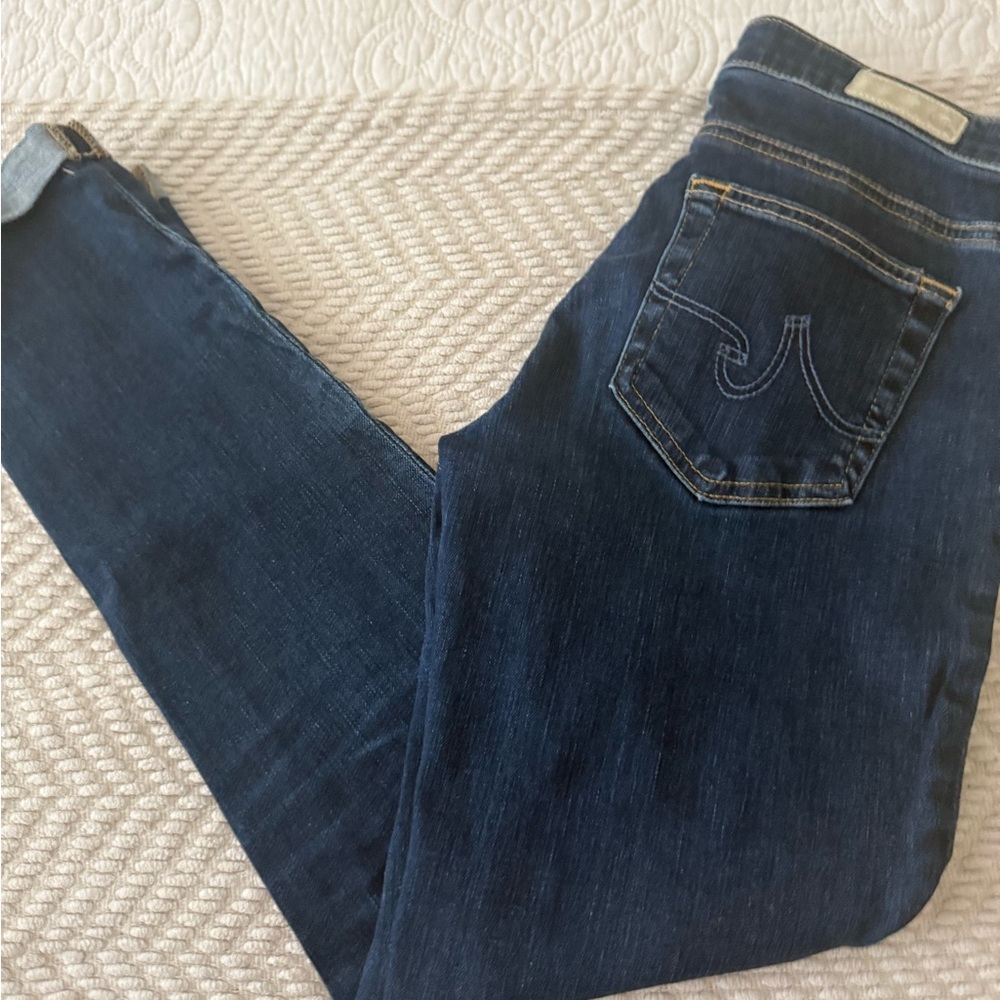 Ag Adriano Goldschmied Blue Skinny Jeans Stretchy Fit